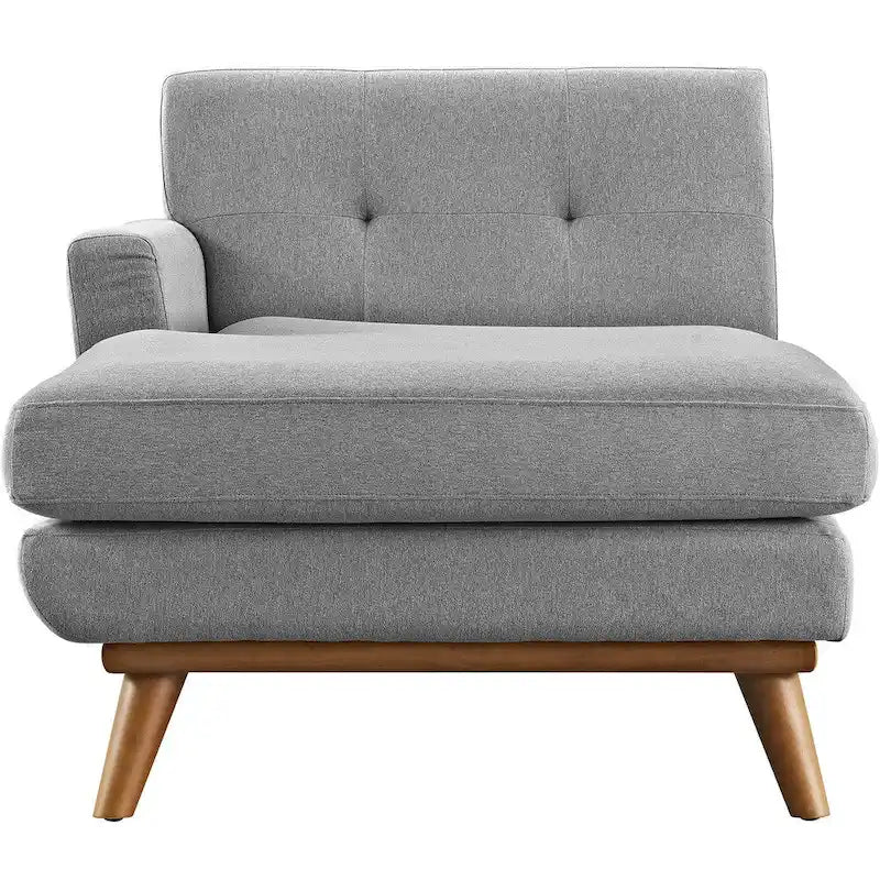 Left-Arm Mid-Century Chaise Lounge