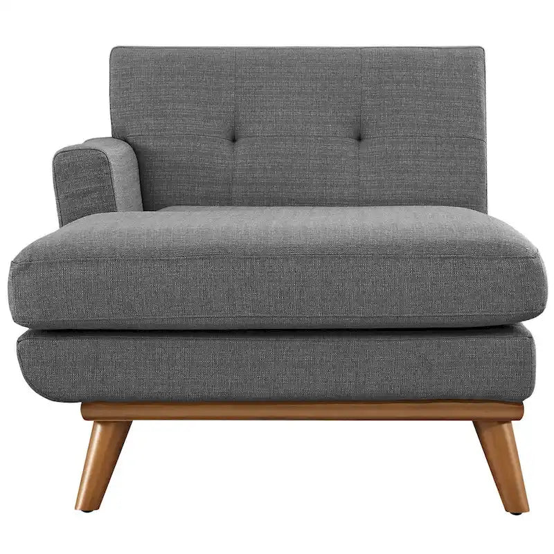 Left-Arm Mid-Century Chaise Lounge