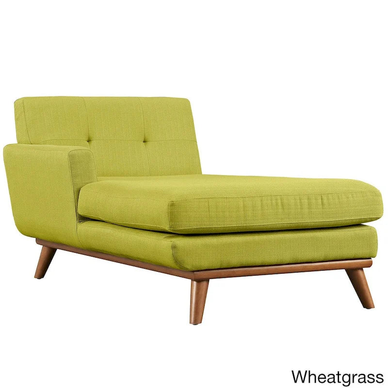 Left-Arm Mid-Century Chaise Lounge
