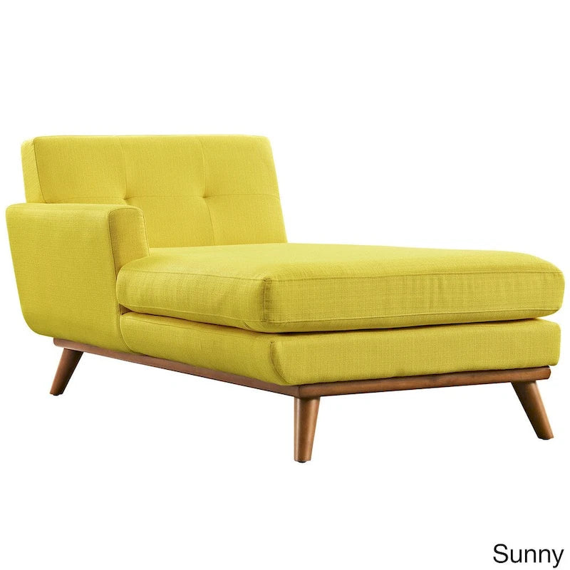Left-Arm Mid-Century Chaise Lounge
