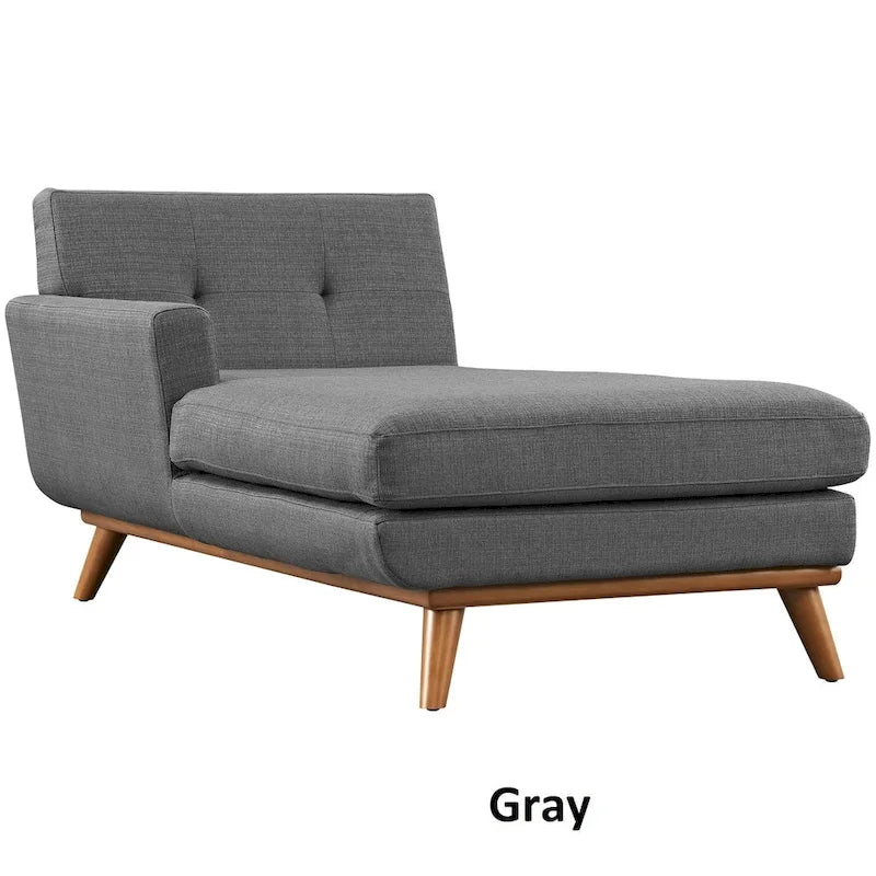 Left-Arm Mid-Century Chaise Lounge