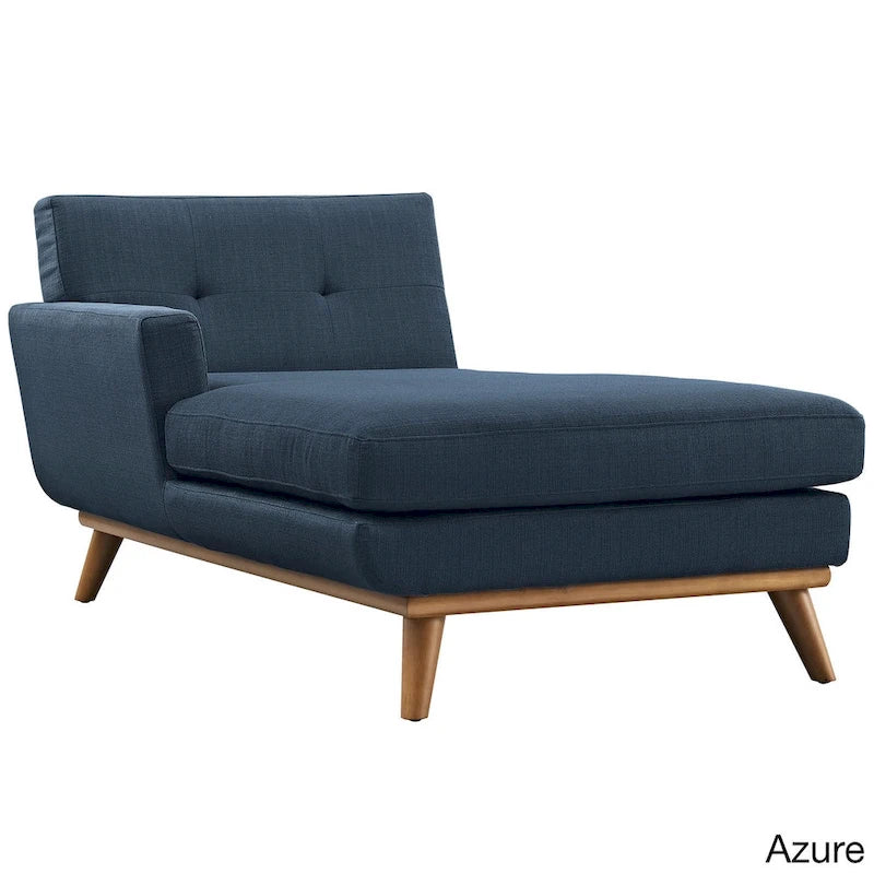Left-Arm Mid-Century Chaise Lounge