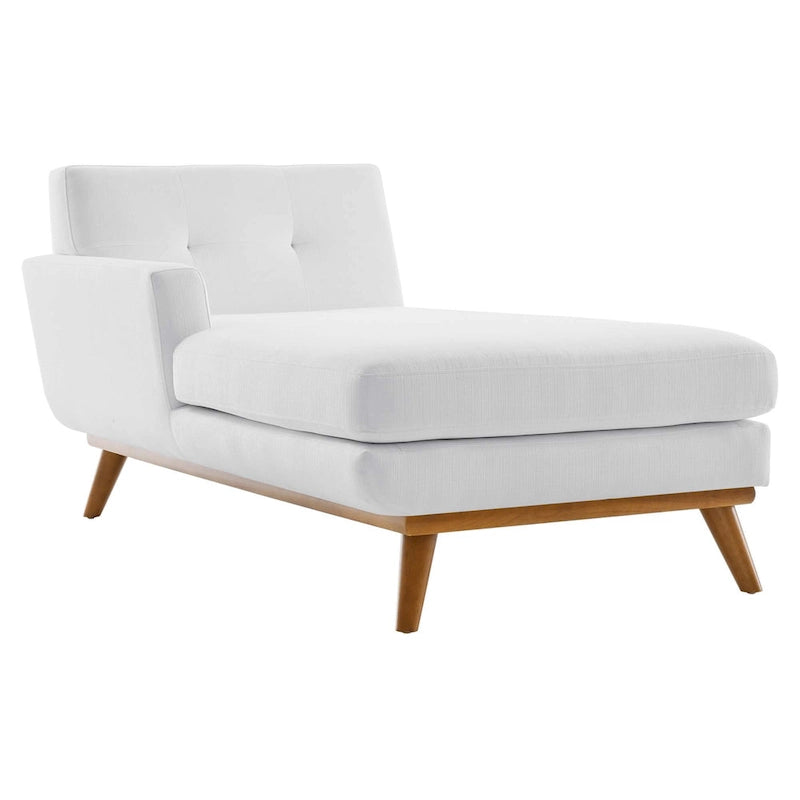 Left-Arm Mid-Century Chaise Lounge