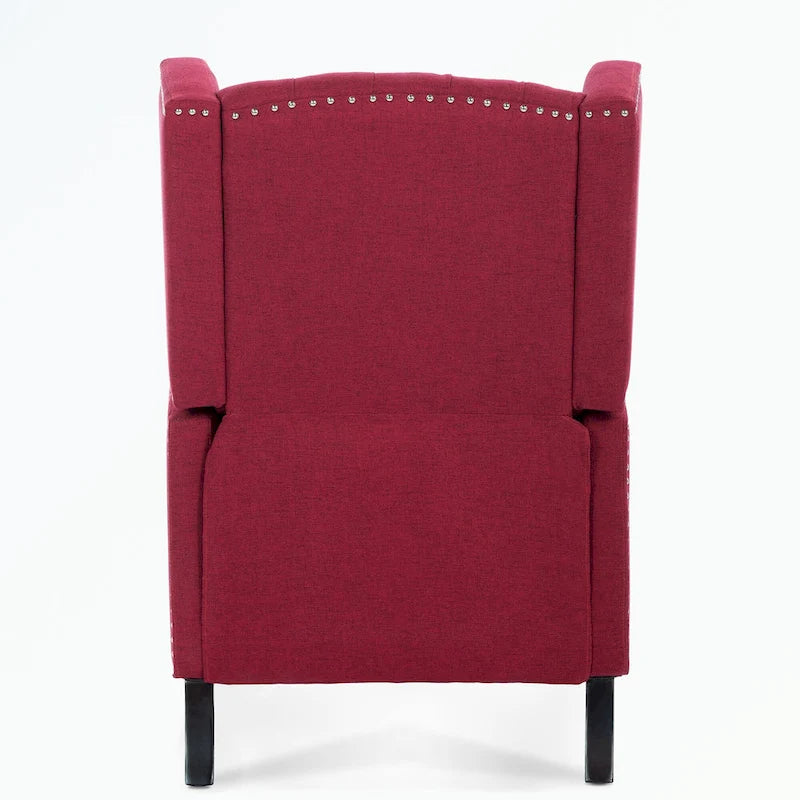 Tufted Wingback Manual Recliner Chair