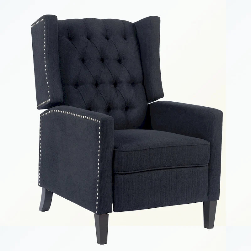 Tufted Wingback Manual Recliner Chair