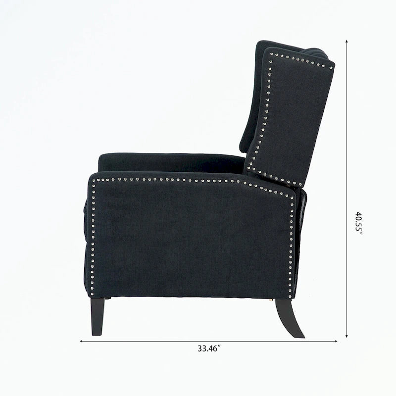Tufted Wingback Manual Recliner Chair