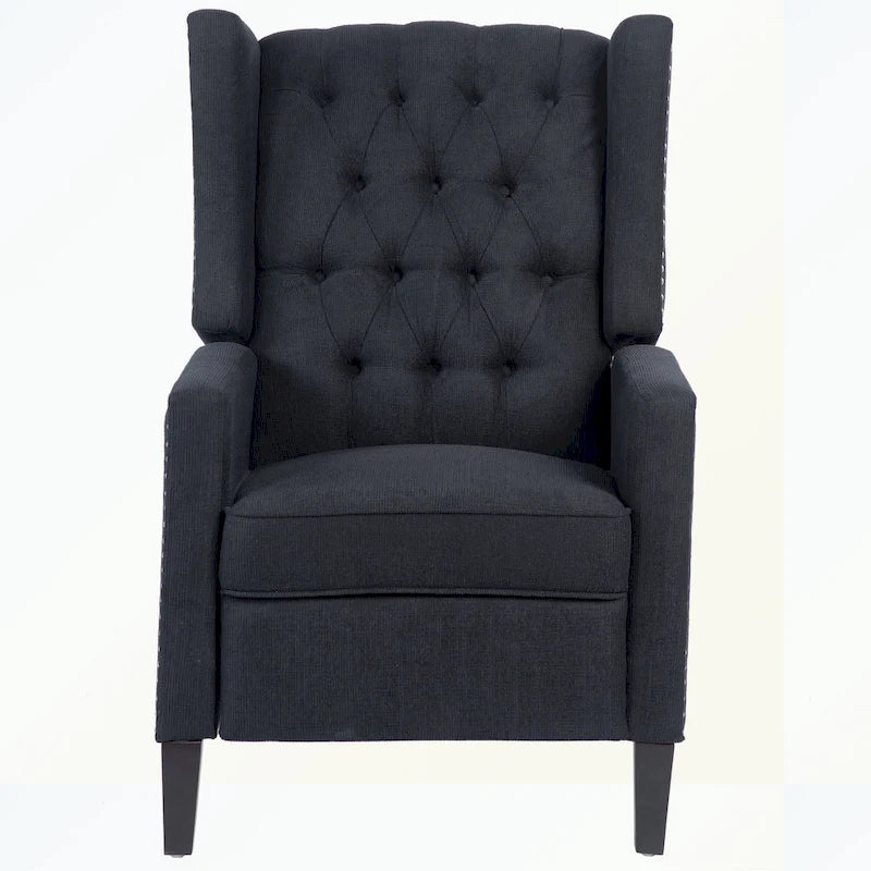 Tufted Wingback Manual Recliner Chair