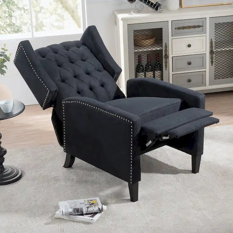 Tufted Wingback Manual Recliner Chair