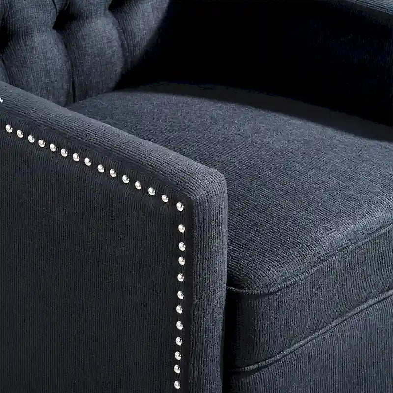 Tufted Wingback Manual Recliner Chair