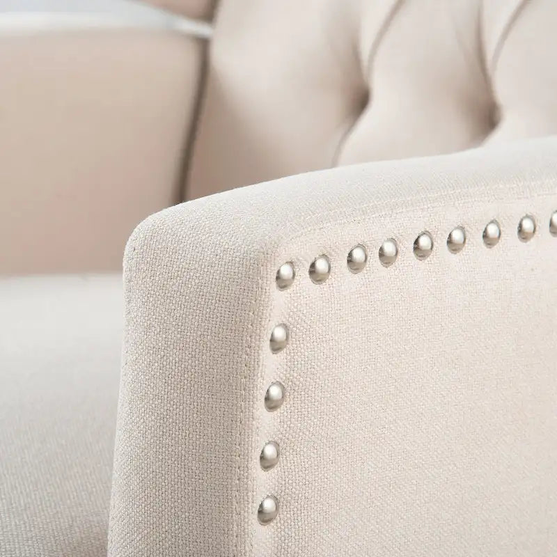 Tufted Wingback Manual Recliner Chair