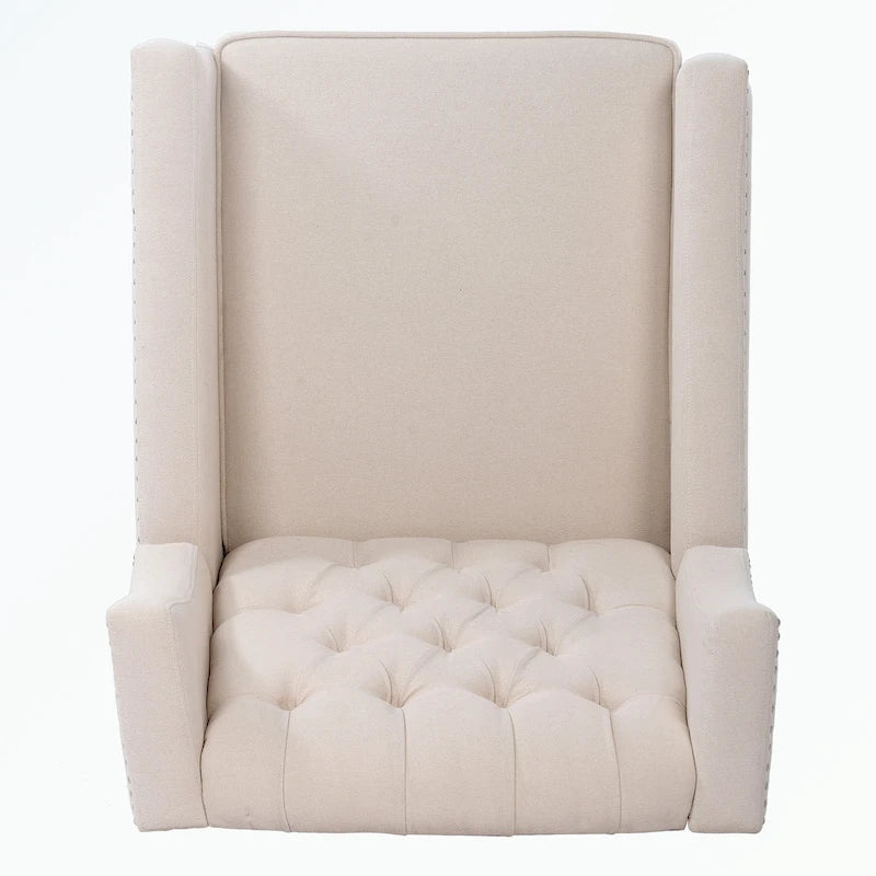 Tufted Wingback Manual Recliner Chair