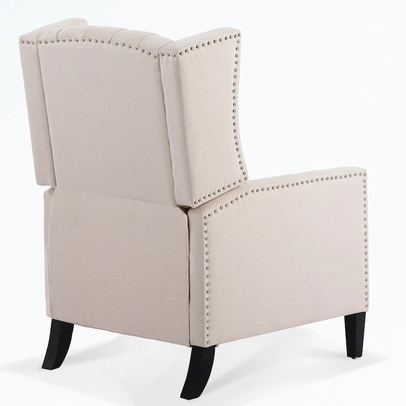 Tufted Wingback Manual Recliner Chair