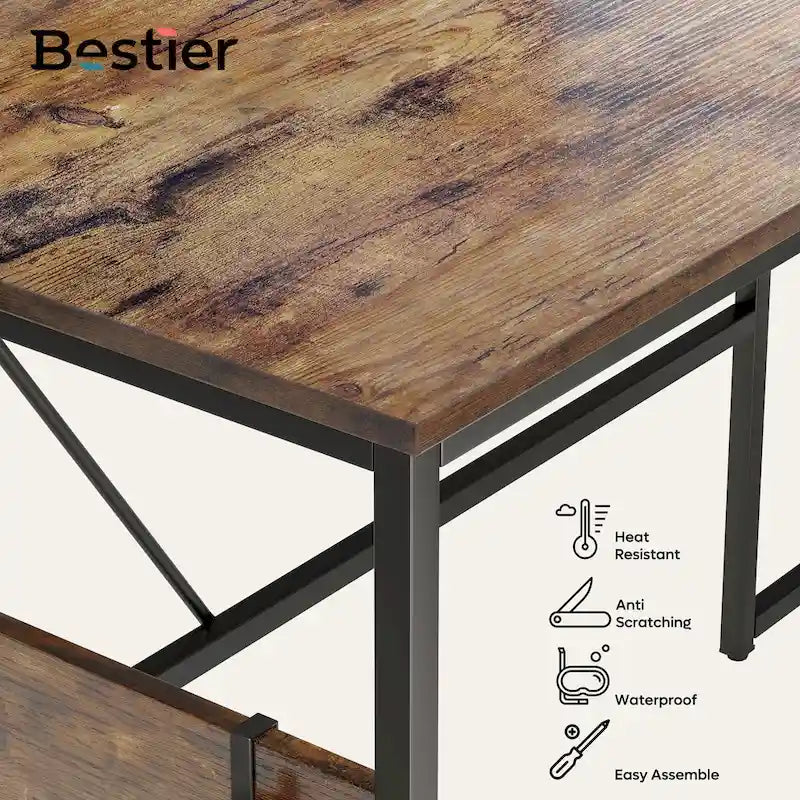 60 L Shaped Desk with Storage Cabinet Office Computer Desk
