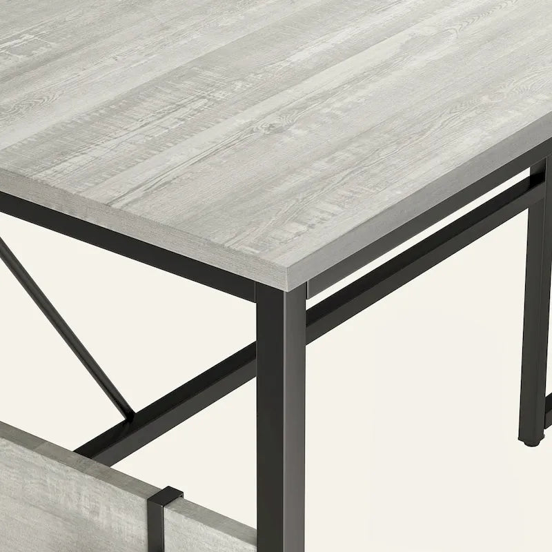 60 L Shaped Desk with Storage Cabinet Office Computer Desk