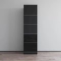 Tall Slim Wardrobe Armoire with Gloss Glass Fronts & Matte Body – European Design
