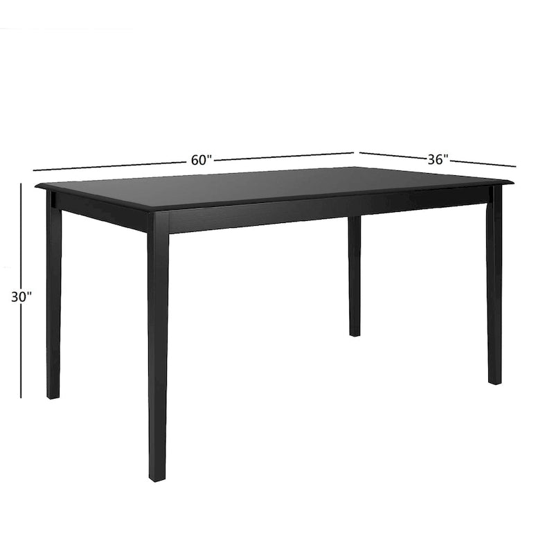 Mission-Style Rectangular Dining Table in Antique Black