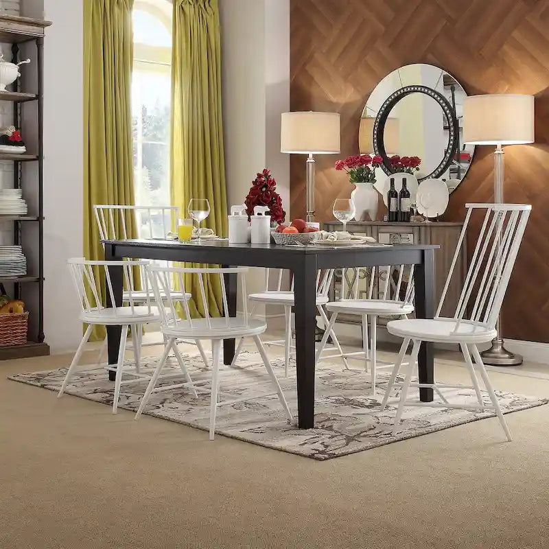 Mission-Style Rectangular Dining Table in Antique Black