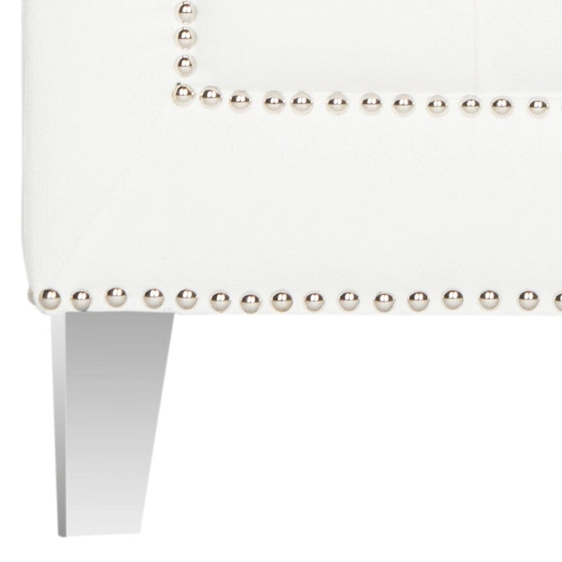Hollywood Glam Club Chair with Silver Nailhead Trim & Lucite Legs