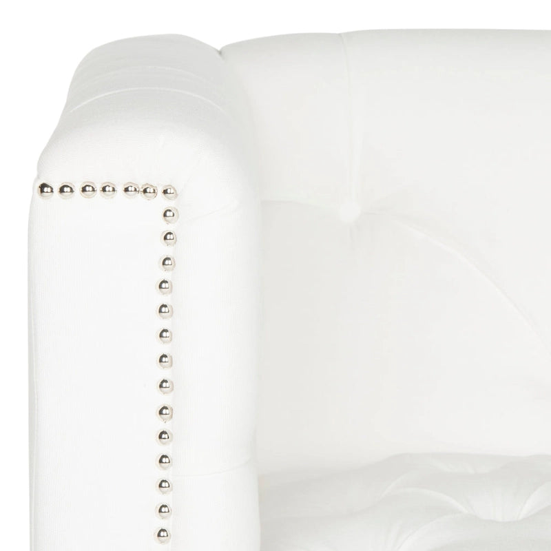 Hollywood Glam Club Chair with Silver Nailhead Trim & Lucite Legs