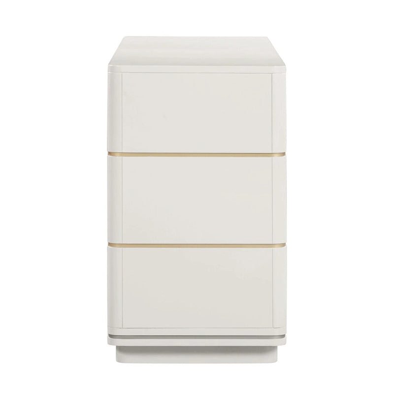 6-Drawer Art Deco Dresser with Brass Pulls & Soft-Close Drawers – Acacia Wood