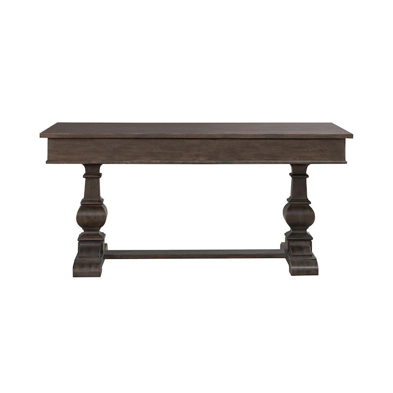 Grand Writing Desk with Double Pedestal Base, Keyboard Tray & Dovetail Drawers