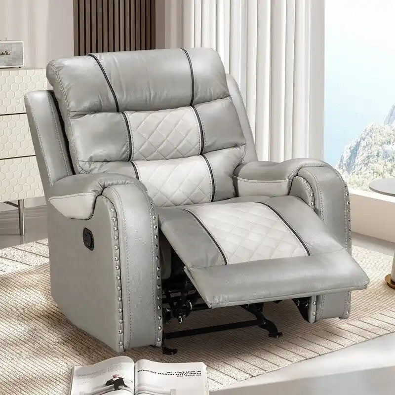 Big Size Faux Leather American Design Recliner Chair for Living Room