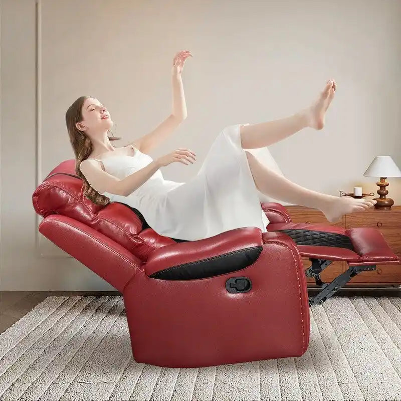 Big Size Faux Leather American Design Recliner Chair for Living Room